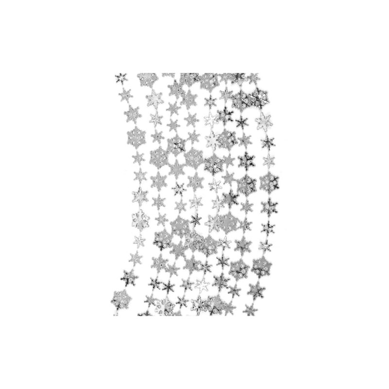 5 Meter Gold & Silver Snowflake Christmas Tree Garland -