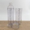 FEOOWV Plastic Cocktail Shaker,Drink Mixer Hand Shaker Cup with Scales,Transparent