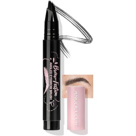 Anglicolor Eyebrow Pen, Angled Brow Brush, Microblading Eyebrow Pencils for Women, Natural Brow Pen, Eyebrow Brush To Hair-Like Strokes Long-Lasting, Waterproof, Smudge-Proof (05 Black)