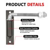 2 Pack J-Bolt Gate Hinge with Plate, Heavy Duty Welded