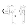HOPPE London 013/U34 - 6801542 Window Handle Rotation/Tilt Aluminium Traffic