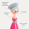 Vigar Dolls Dish Brush with Ergonomic Handle and Dress-Shaped Brush