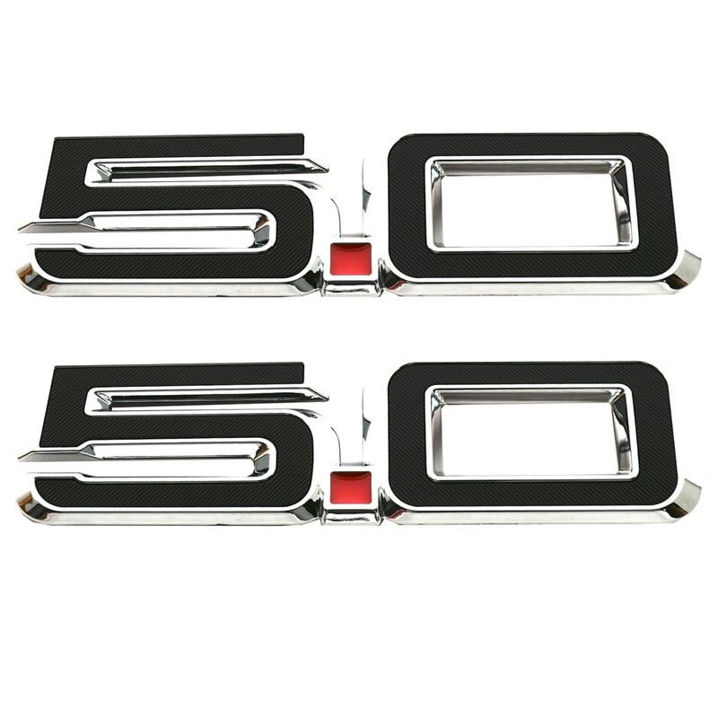 2pcs 5.0 Side Emblems 3D Badge Replacement for 2024 Mustang