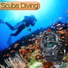 100m Underwater Scuba Diving Men's Boys Watch Stopwatch Chronograph Alarm