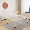 ROIL 18 Inch White Full Size Bed Frame with Rounded