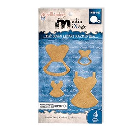 Blanks Spellbinder Paper Arts Dresses Two Die Template