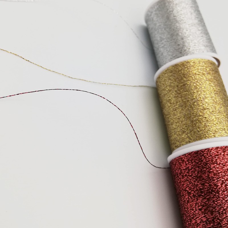 DARUMA Metallic Thread #40/160m 01-0700 Col.807 Platinum Gold