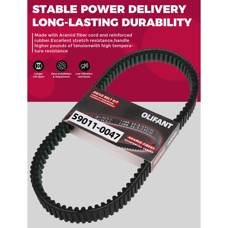 59011-0047 59011-0068 Drive Belt for Kawasaki Teryx KRX KRF 1000