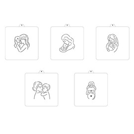 PYO Cookie Stencil Paint Your Own Cookie Stencils, Set of Stencils for Decorating Cookies Coloring Pages Stencils Reusable Paint Your own Cookie templates for Decorating (Mother's Day)