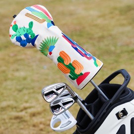 LZFAN Golf Club Head Cover Golf Head Cover Driver Headcover Fairway Wood Headcover Hybrid Club Head Cover Color Cactus