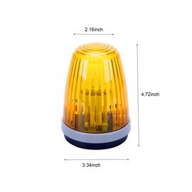 GATEXPERT Waterproof Warning Light Signal Flash Alarm Lamp with Installation Accessories for Automatic Sliding Swing Gate Opener System with Yellow Cover(110 V AC)