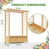 Docred Raised Garden Bed with Trellis & Hanging Roof Planter