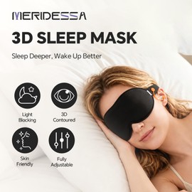 Sleep Mask for Men and Women, 3D Blackout Eye Mask with Soft Reusable Earplugs, Zero Pressure, Breathable, Side Sleeper & Eyelash Friendly for Travel, Airplane & Office Nap