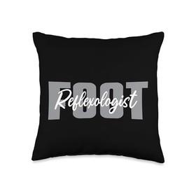 Foot Reflexologist Typeset Apparel Reflexology Throw Pillow