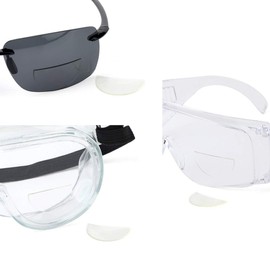 WENDA 3 Pack, 3.00 Reusable Stick-On Bifocal Lenses Reader Magnifying Adhesive Reading Lens Sticker Sport Sunglass Safety Glasses Magnifier Add On (3 Pack, 3.0)