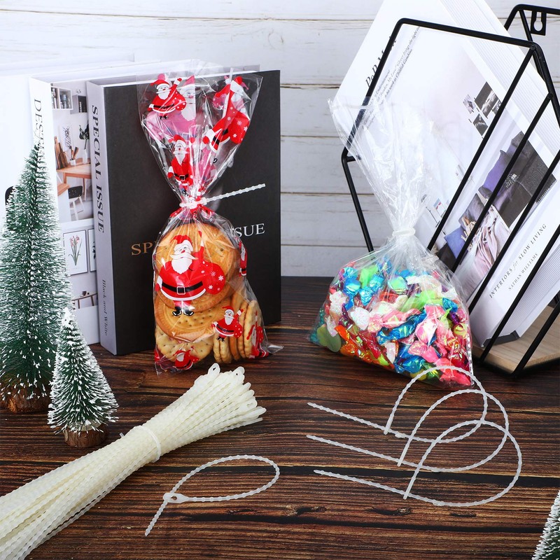 Boao Christmas Clear Banisters Ties 10 Inch Reusable Holiday Garland