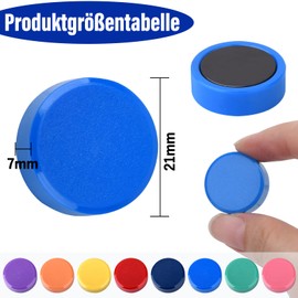 Pack of 80 Magnets Strong, 8 Colours Magnetic Whiteboard Magnets, Strong Hold Board Fridge Magnets Small Mini Magnets Colourful Round Magnets for Whiteboard Pin Board Magnetic Board Magnetic Board