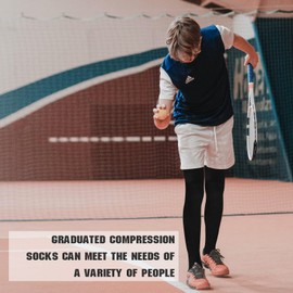 GODORIO Medias de compresión sin dedos de 15 a 20 mmHg para mujeres y hombres, calcetines de compresión con banda de puntos de silicona, el mejor apoyo para correr, enfermería, atletismo