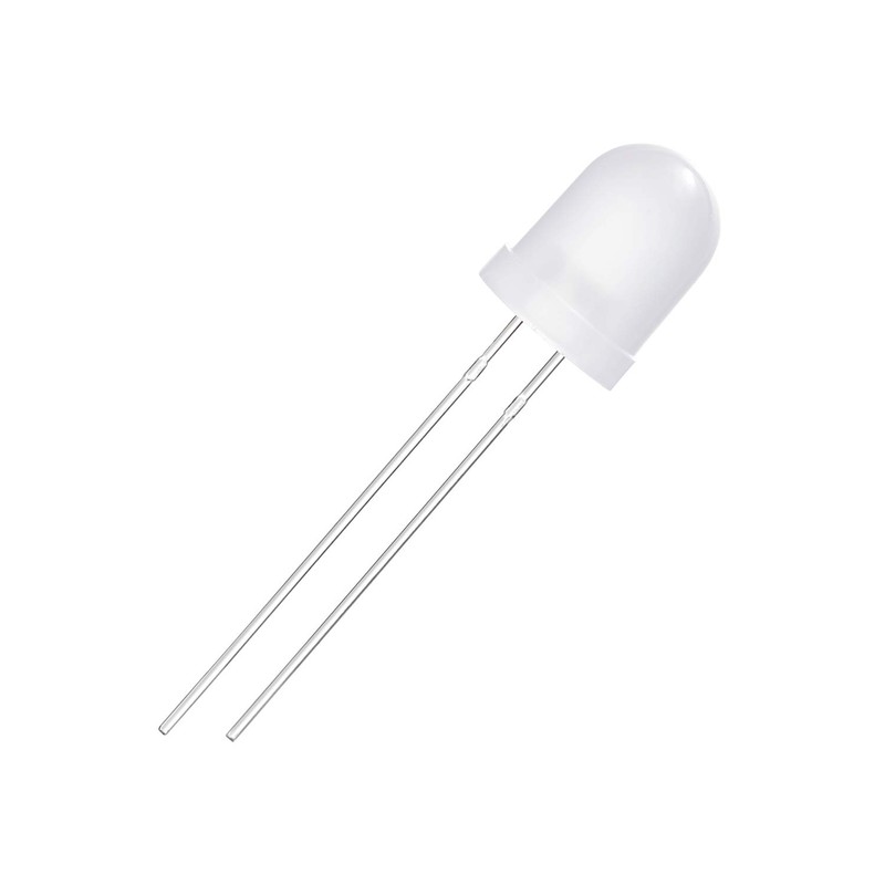 Chanzon 50 pcs 8mm White Diffused LED Diode Lights (Frosted