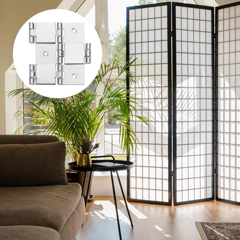 sourcing map Double Acting Hinges Folding Screen, 2Pcs 2.99" Double