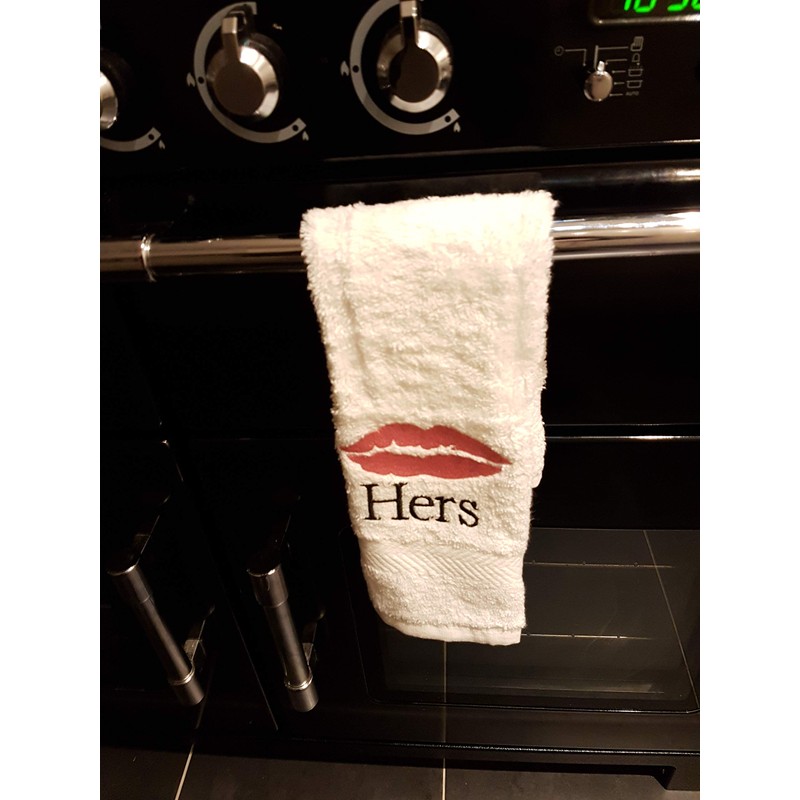 Lex's Linens Set of 2 Embroidered His & Hers Guest