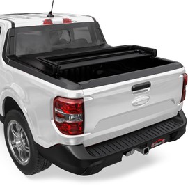 XTWEEX 4.6 FT (54.4") Soft Folding Truck Bed Tonneau Cover Compatible with 2022 2023 2024 2025 Ford Maverick 4.5 Foot Bed | Easy to Install | Waterproof and Double-Layer PVC | Security Lock