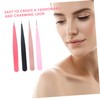 SAFIGLE 4Pcs Stainless Steel Eyebrow Clips Pointed Mouth Eyebrow Tweezers