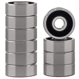 XIKE 623-2RS Sealed Ball Bearings 3x10x4mm Bearing Steel｜Rubber Double Seals｜Pre-Lubricated｜623RS Miniature Deep Groove Ball Bearing, Pack of 10.