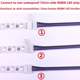 LitaElek 10pcs RGBW LED Streifen Schnellverbinder 5 Polig LED Stripe Verbinder Eckverbinder Verbindungskabel Anschlusskabel für 12mm Breit SMD 5050 RGBW LED Strip LED Band Leiste, 17cm Lang