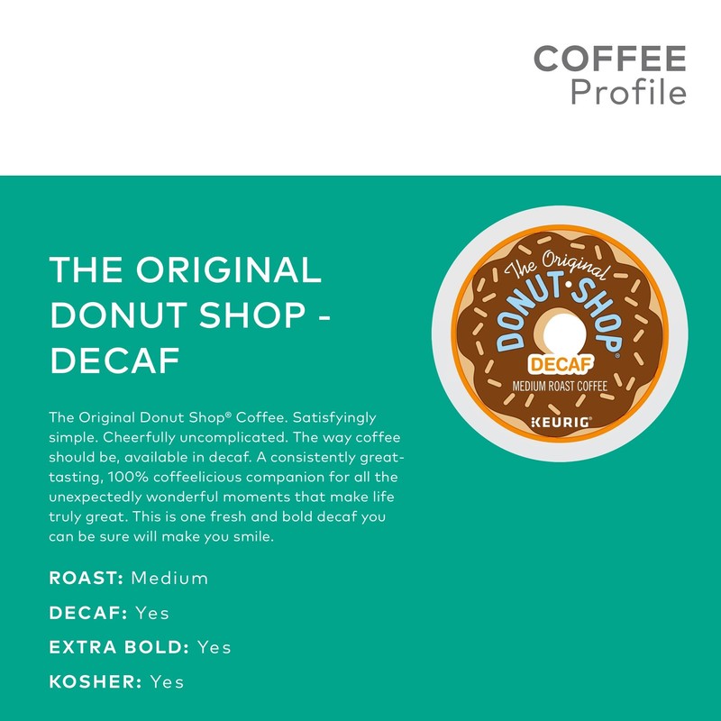 The Original Donut Shop Decaf Keurig Single-Serve K-Cup Pods, Medium