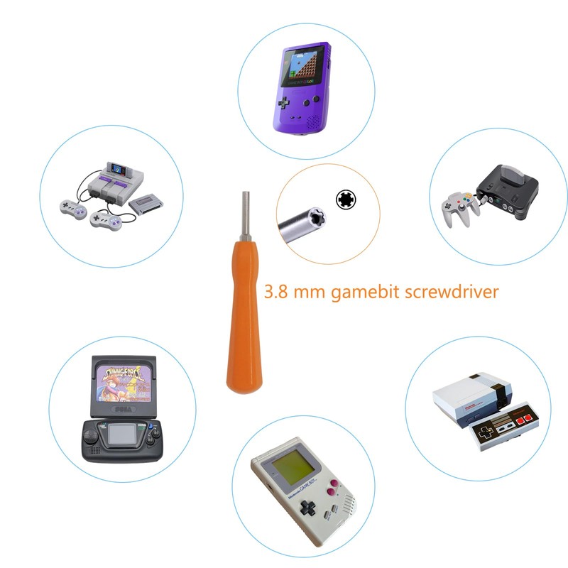 Gamebit Security Screwdriver, 4.5mm 3.8mm Gamebit Screwdriver Bit Set For