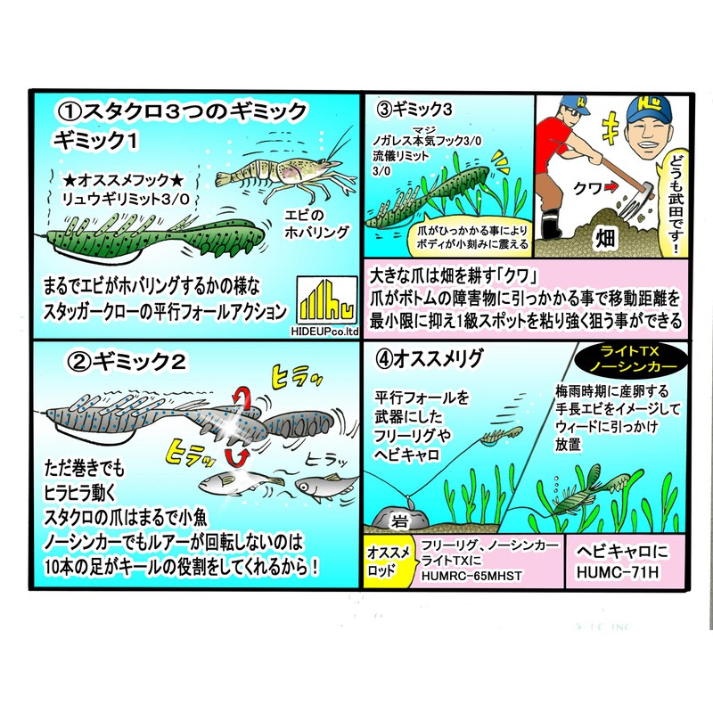 Hide Top Stacker Claw FEco 4" Shrimp Dappi