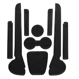 Cup Holder Mats and Inserts for the Polo (2011-2016) - Custom Interior Fit Anti-Dust Mat, Car Non Slip Mat Accessories Bundle, Black