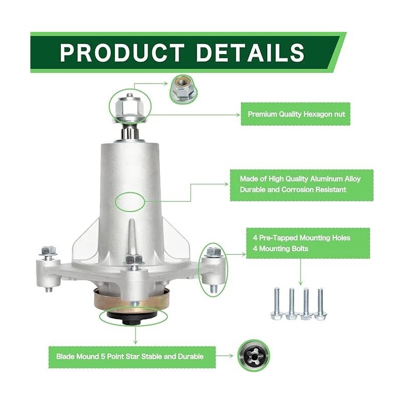 For Husqvarna Spindle assembly 54" For Husqvarna YTH2454 YTH24K54 YTH25K54