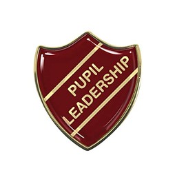 Capricornone Pupil Leadership Burgundy School Shield Badge
