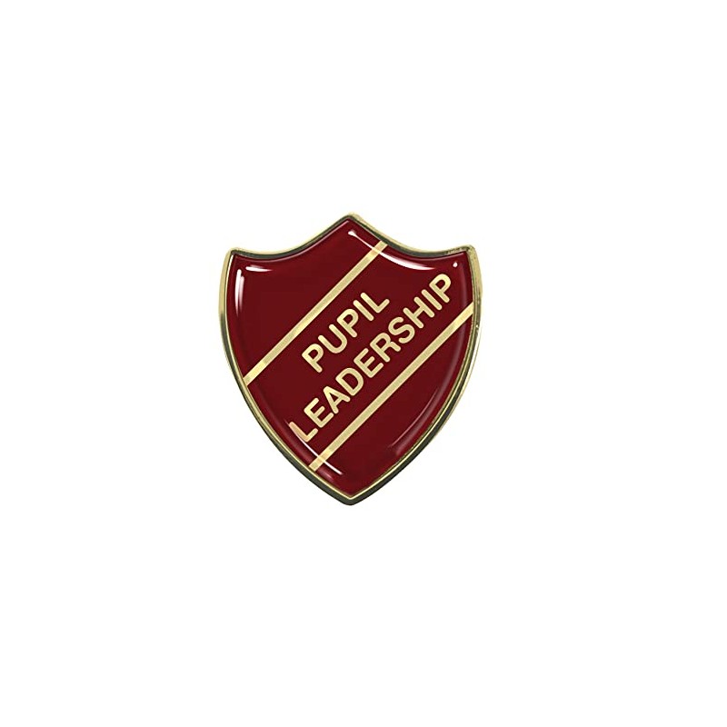 Capricornone Pupil Leadership Burgundy School Shield Badge