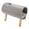 Cat Tunnel Bed Elevated Wooden Legs Cat Tunnel Soft Felt