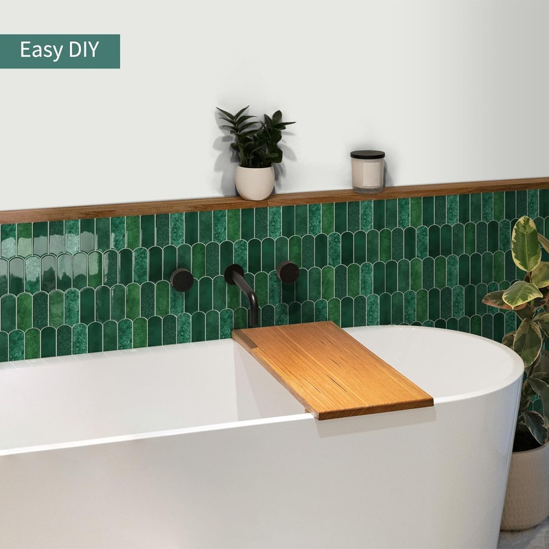 MOONFUN Peel and Stick Backsplash Tiles 10-Sheet Upgraded Thicker Design,