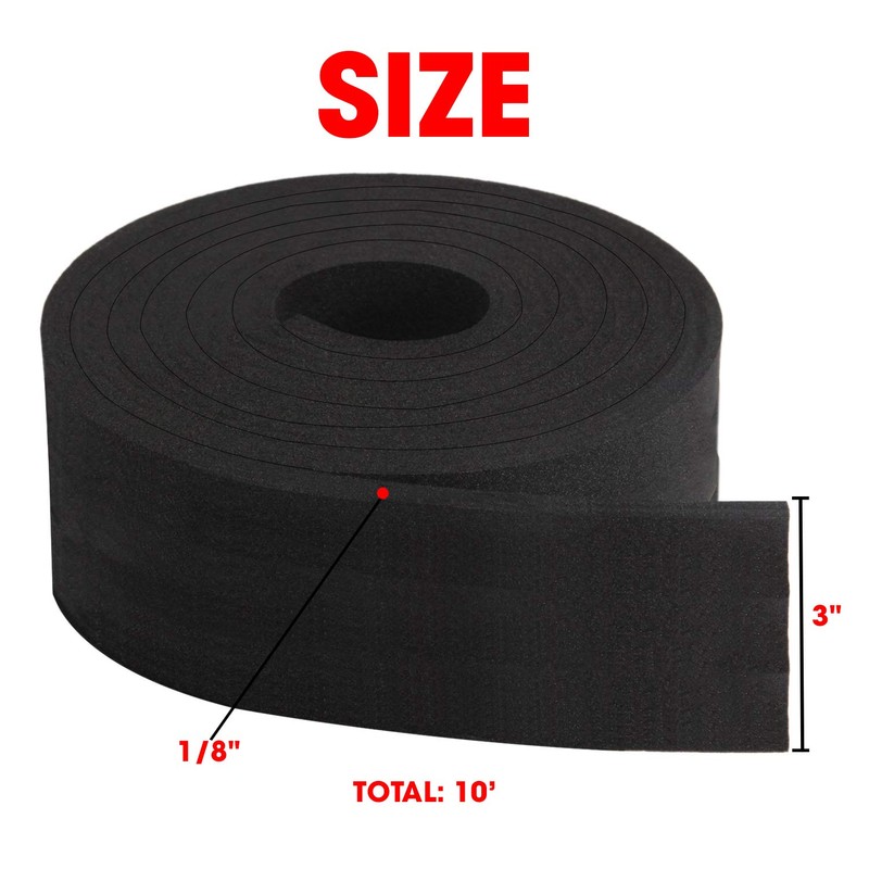 Neoprene Foam Strip Roll by Dualplex, 3" Wide x 10'