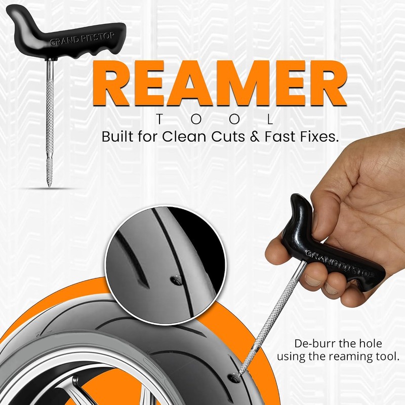 GRAND PITSTOP Tubeless Tire Gun Puncture Repair Kit with Mushroom