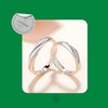 Clepsidra® Set 2 Anillos de compromiso unisex de Acero inoxidable.