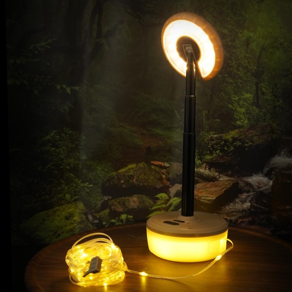 Euakee Telescopic Camping Light, Fairy Lights, Rechargeable Portable Camping Lantern,