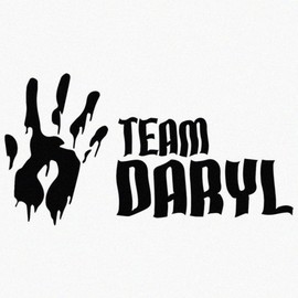 Team Daryl Zombie Dead Murder Dripping Bloody Handprint Vinyl Sticker Decal for Car Truck Motorcycle Windows Bumper Laptop Home Wall Decor - Many Colors & Sizes
