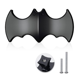 Lashow 6 Pack | Solid Gothic Dresser Drawer Knobs Black Bat-Shaped Drawer Pulls are Made of High-End Zinc Alloy,Heavy-Duty, 2.5-in Overall Length.