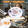10X Magnifying Glass with Light and Stand, NUEYiO 2200 Lumens