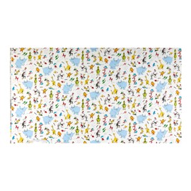Kaufman Celebrate Seuss Characters White, Fabric by the Yard
