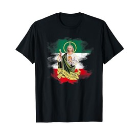 San Judas Tadeo con Bandera de México T-Shirt