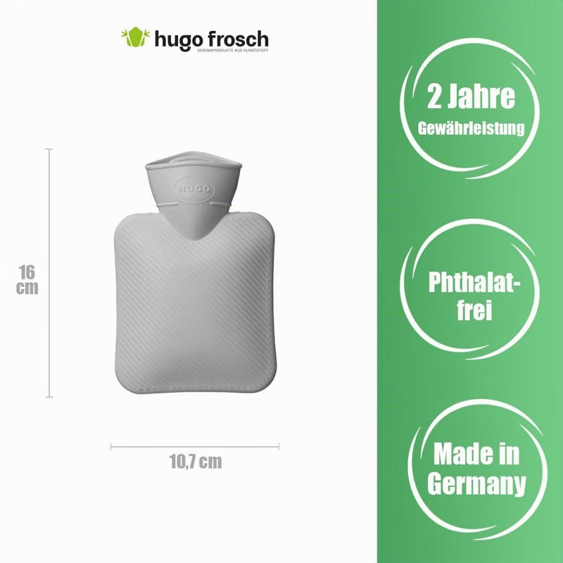 Hugo Frosch Mini Hot Water Bottle 0.2 L with Cuddly