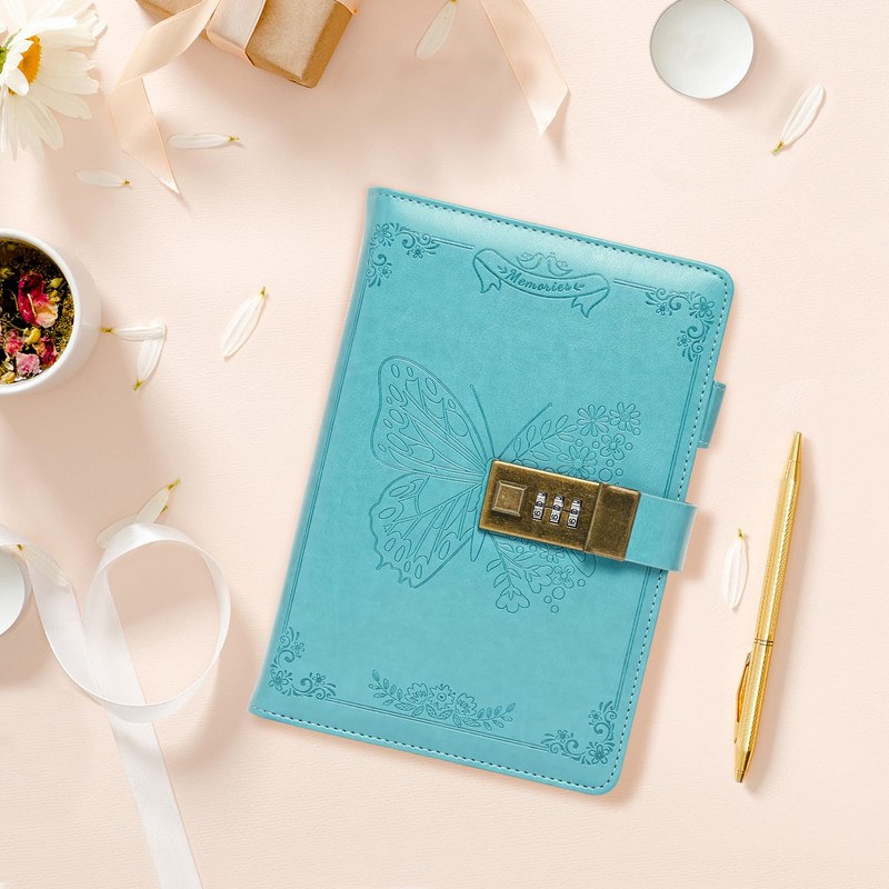 Billtigif Diary with Lock, Journal for Women Girls, Vintage Lock