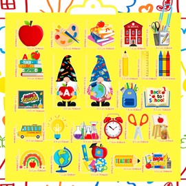 Konohan 25 Pcs Back to School Fridge Magnetic Stickers for Bulletin Board Books Bags Refrigerator Magnet for Whiteboard Teacher School Bus Magnetic Stickers for Car Classroom Whiteboard Birthday Gift